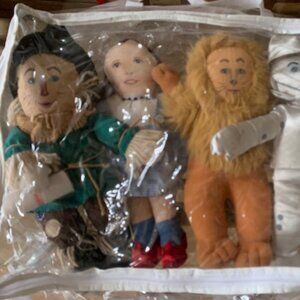 Wizard Of Oz Vintage 1989 Largo Plush Set Of 4 Dorothy Lion Scarecrow Tin Man